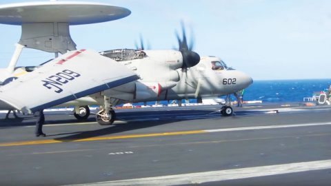 E-2 Hawkeye Unfolding Its Wings Is A Work Of Art | Frontline Videos