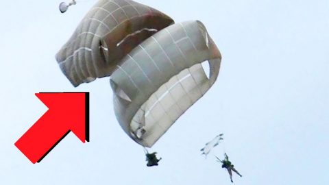 Footage Of Paratroopers’ Mid-Air Collision During Massive Exercise | Frontline Videos