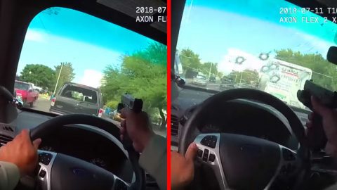 Gunmen Lead Police On High-Speed Chase – Cop Shoots Out Windshield To Nail Them | Frontline Videos