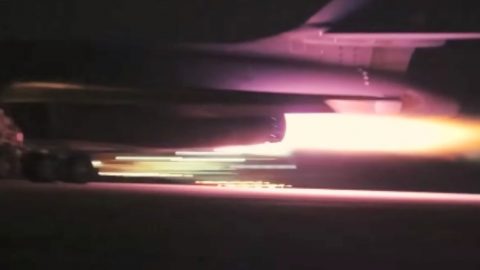 B-1Bs Blast Afterburners Lighting Up The Night | Frontline Videos