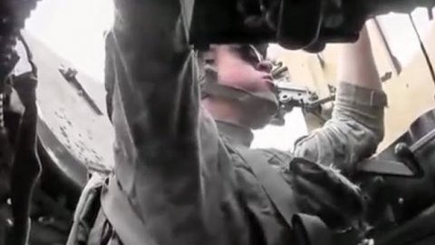 Turret Gunner Survives Headshot From Enemy Sniper | Frontline Videos