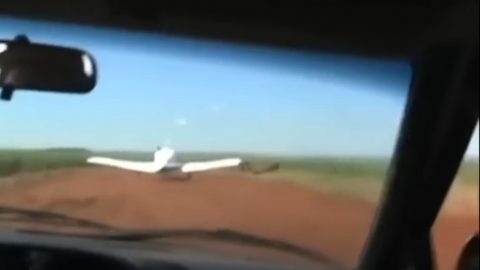Brazilian Police Ram Fleeing Plane With Truck | Frontline Videos