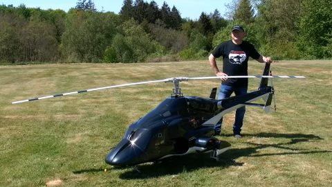Huge RC Airwolf Black Bell-222 Takes To The Skies | Frontline Videos
