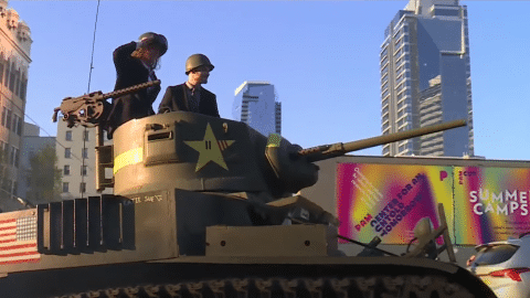 Camas Student Rides Tank To Prom at Portland Art Museum | Frontline Videos