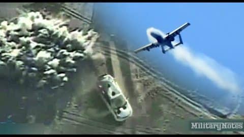 A-10 Warthog 30mm Cannon vs Taliban Getaway Vehicle | Frontline Videos